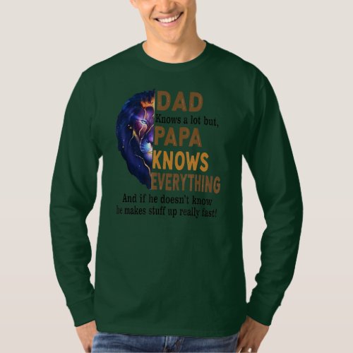 Dad Knows A Lot But Papa Knows Everything  T_Shirt