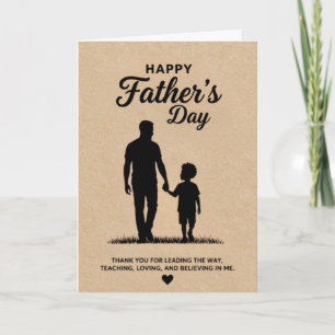 Dad Leading Father's Day Card