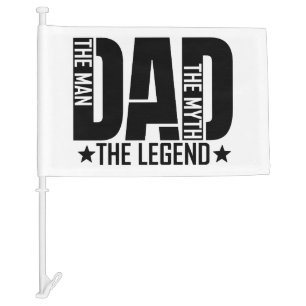 Dad Legend Man Car Flag