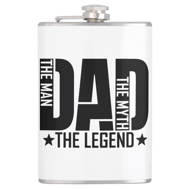 Dad Legend Man Flask (Front)