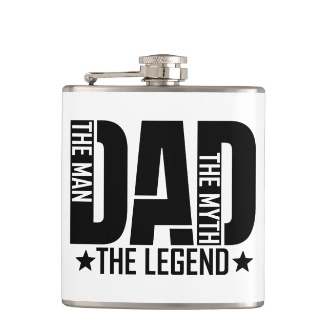 Dad Legend Man Flask (Front)