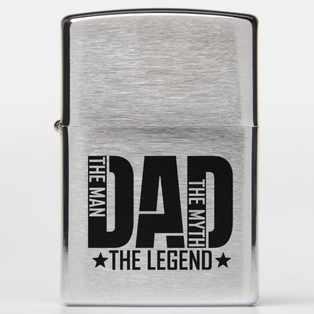 Dad Legend Man Zippo Lighter (Front)