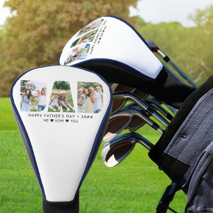 DAD Letter Cutout Photo Collage Custom Text Golf H Head Cover