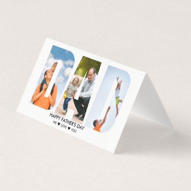 DAD Letter Cutout Photo Collage Father's Day (Front)