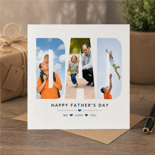 DAD Letter Cutout Photo Collage Father's Day