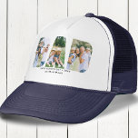 DAD Letter Cutout Photo Collage Father's Day Trucker Hat<br><div class="desc">DAD father's day hat (or edit for any occasion!) personalized with 3 of your favorite photos which are displayed in the shape of the word DAD. You can also edit all of the wording inside and out. If you have any problems getting your photos to look good in the letter...</div>