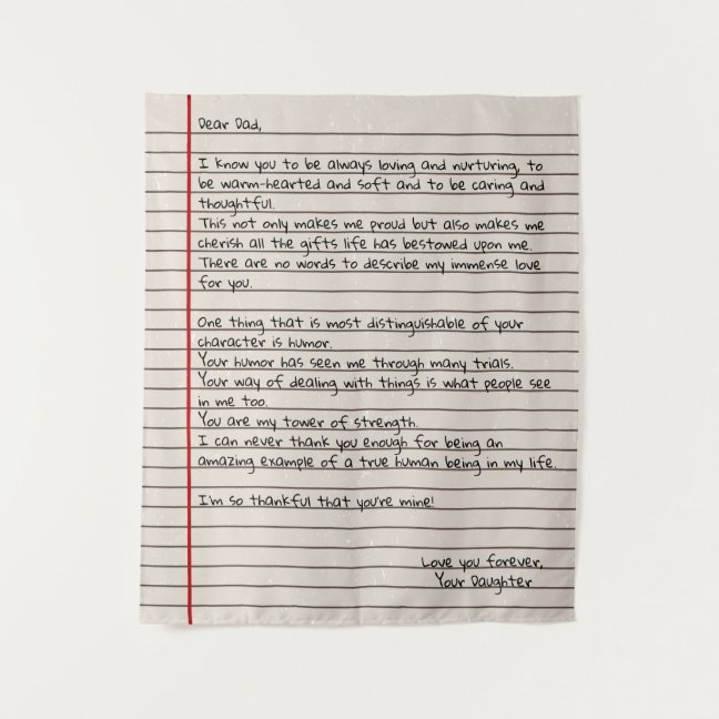 Dad Letter Gift for Father day Tapestry