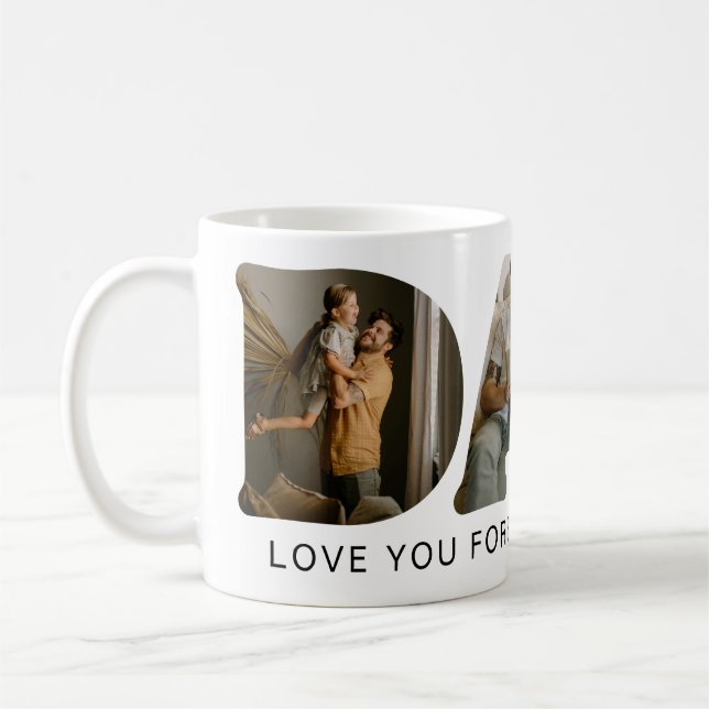 DAD Letter Photo Collage  Coffee Mug (Left)