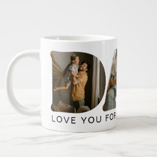DAD Letter Photo Collage Father's Day Giant Coffee Mug