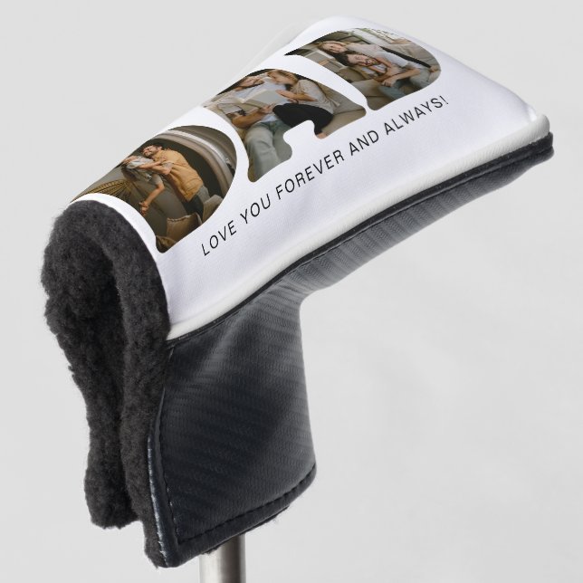 DAD Letter Photo Collage Father's Day Golf Head Cover (3/4 Front)