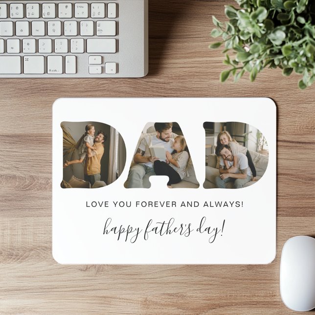 DAD Letter Photo Collage Father's Day Mouse Pad (Creator Uploaded)
