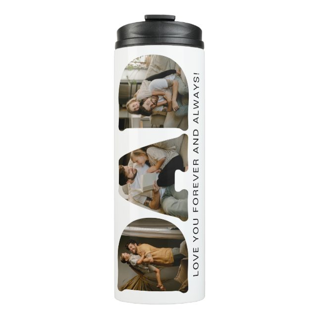 DAD Letter Photo Collage Father's Day  Thermal Tumbler (Front)