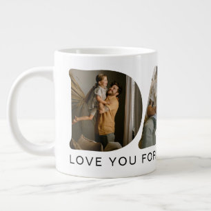 DAD Letter Photo Collage Giant Coffee Mug