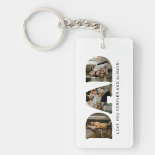 DAD Letter Photo Collage Keychain