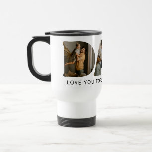 DAD Letter Photo Collage Travel Mug
