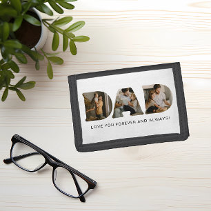 DAD Letter Photo Collage Tri-fold Wallet