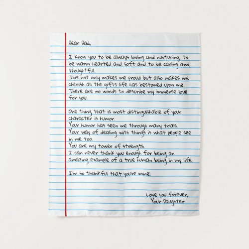 Dad Letter Photo Message Gift Tapestry