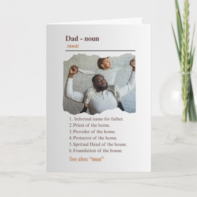 Dad Letterpress Thank You Card (Front)