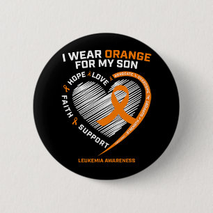 Dad Leukemia Awareness Son Leukemia Awareness 1  Button