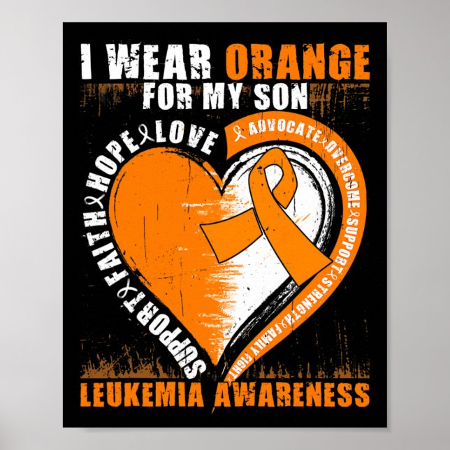 Dad Leukemia Awareness Son Leukemia Awareness  Poster (Front)