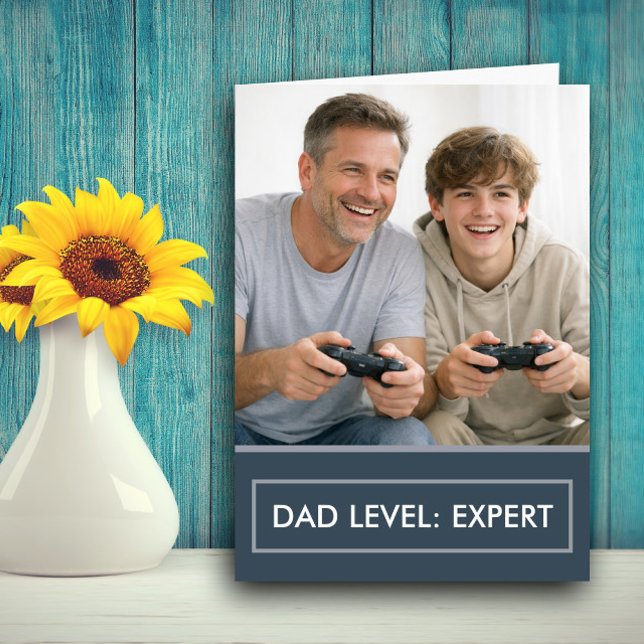 Dad Level Expert Gamer Father’s Day Customizable Card (Creator Uploaded)