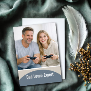 Dad Level Expert Gaming Father’s Day Customizable Card