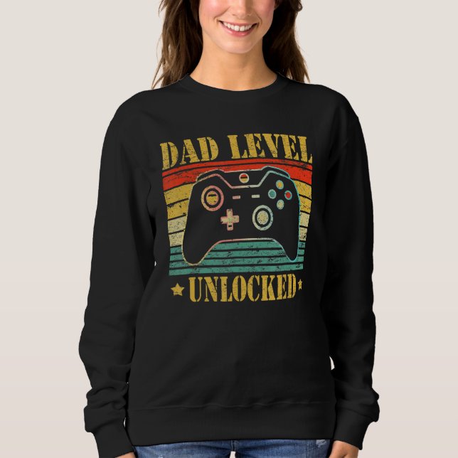 Dad Level Unlocked 2023 Gamer Pregnancy Soon To Be Sweatshirt (Front)