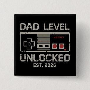 Dad Level Unlocked 2026 Soon to Be Gamer Daddy Button