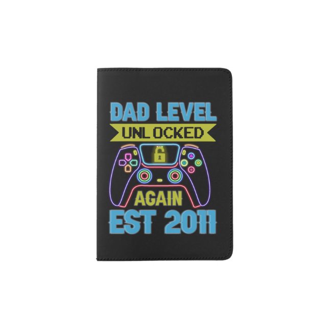 Dad Level Unlocked Again Passport Holder (Front)