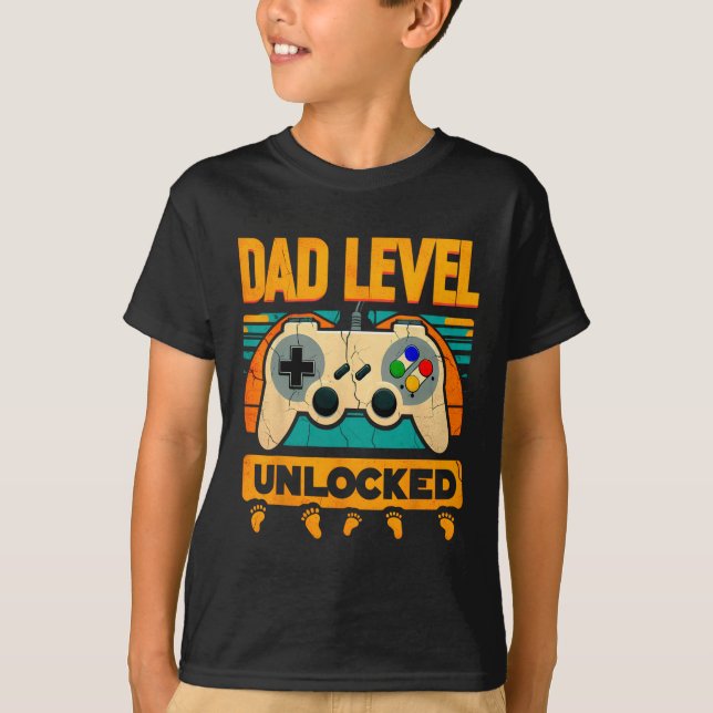 Dad Level Unlocked Father&# s Day New Dad  T-Shirt (Front)