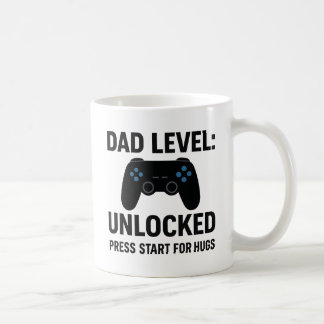 Dad Level Unlocked – Funny Gamer Father's Day Mu Coffee Mug
