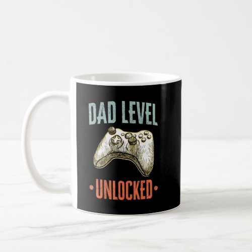 Dad Level Unlocked Funny Pregnancy Announcement Fa Coffee Mug
