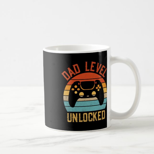 Dad Level Unlocked - Game Lover Gamer Soon To Be F Coffee Mug (Right)