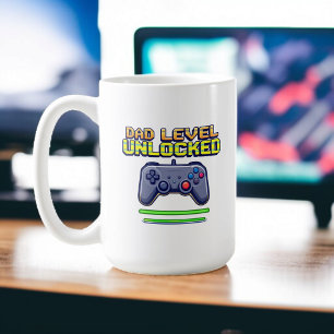 Dad Level Unlocked Gamer Dad First Father's Day Coffee Mug