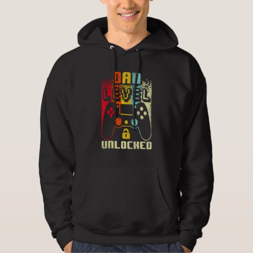 Dad Level Unlocked New Dad Father Pregnancy Announ Hoodie