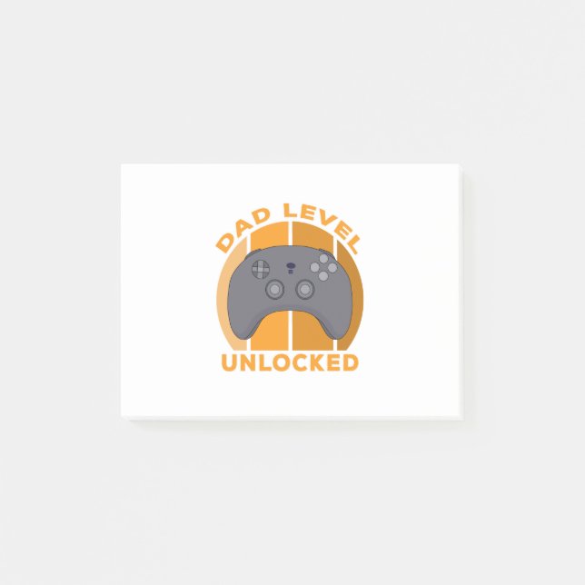Dad Level Unlocked Post-it Notes (Front)