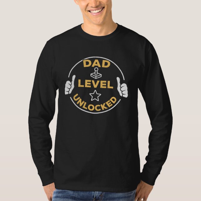 Dad Level Unlocked Soon To Be Dad T-Shirt (Front)