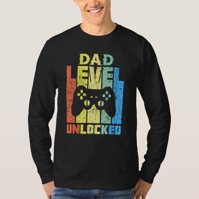 Dad Level Unlocked Soon To Be Father Pregnancy Ann T-Shirt (Front)