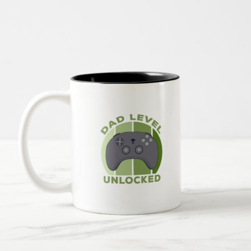 Dad Level Unlocked Two_Tone Coffee Mug