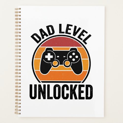 Dad Level Unlocked Vintage Gamer Shirt Design_1 Planner