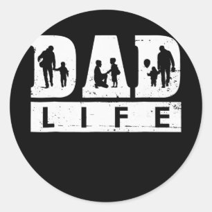 Dad Life Father's Day Classic Round Sticker
