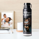 Dad Life is the Best Life 2 Photos Father Black Water Bottle<br><div class="desc">Dad Life is the Best Life 2 Photos Father Black steel water bottle. This water bottle is the perfect gift for any dad out there who knows that being a dad is the best thing that has ever happened to him. The design features the quote "Dad life is the best...</div>