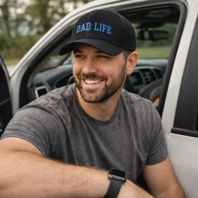 Dad Life Varsity Athletic Fatherhood Lifestyle  Embroidered Baseball Cap (Dad Life Varsity Athletic Fatherhood Lifestyle Embroidered Baseball Cap)