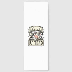 Dad Like No Udder Funny Cow Vintage Vector Design_ Bookmarks