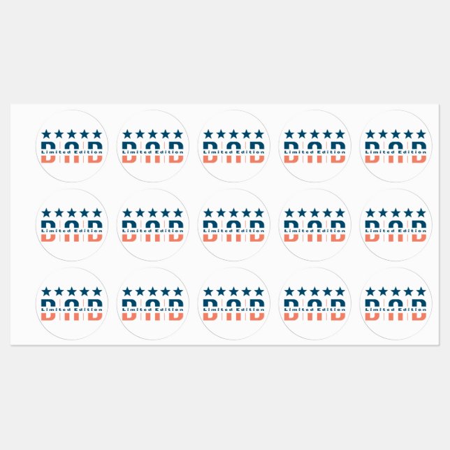 Dad Limited Edition Kids' Labels (Sheet)