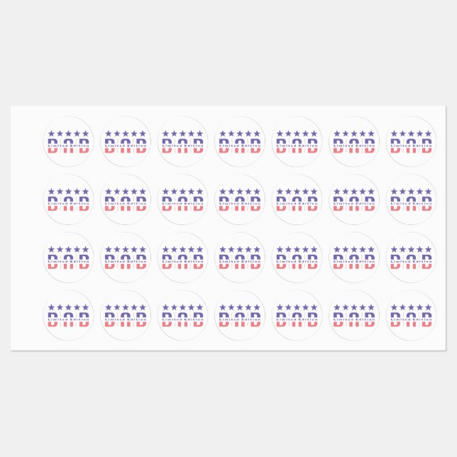 Dad Limited Edition Labels (Sheet)