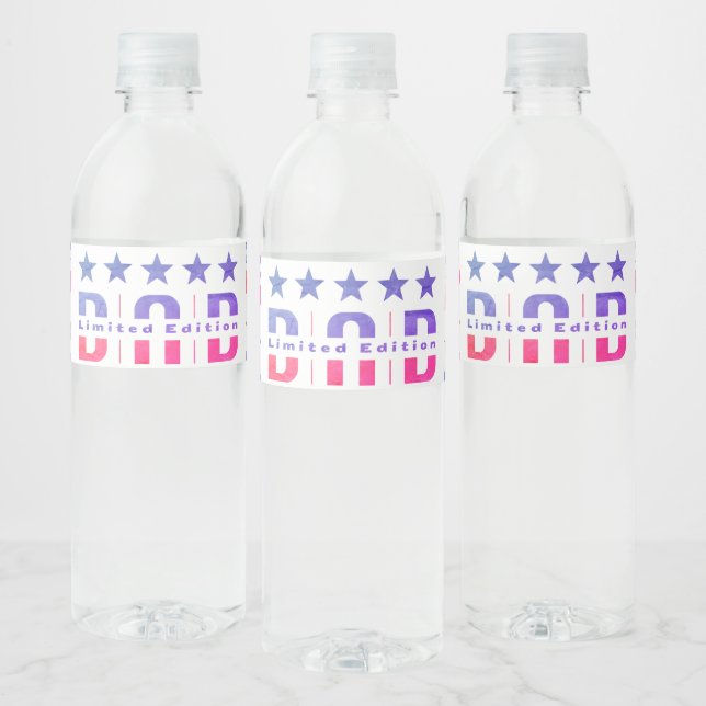 Dad Limited Edition Water Bottle Label (Bottles)