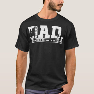 Dad Lineman MythElectronics Electrical Fathers Day T-Shirt
