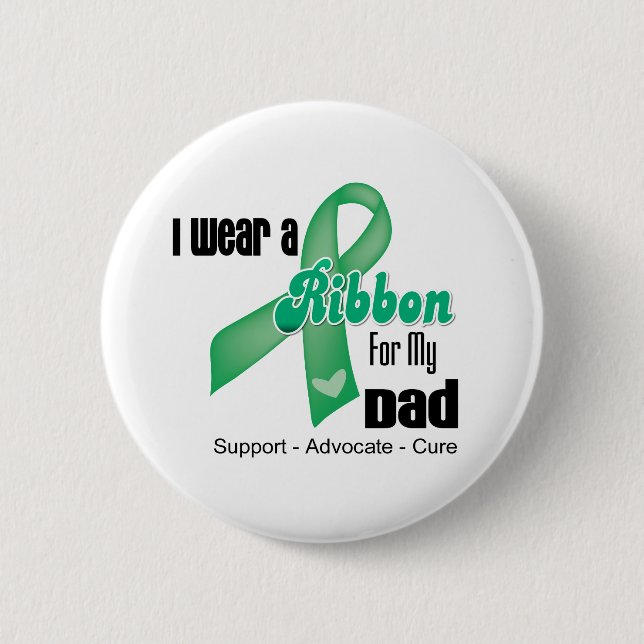 Dad - Liver Cancer Ribbon Button (Front)