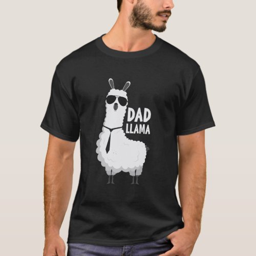 Dad Llama Dad Of The Birthday Llama Party Family T-Shirt